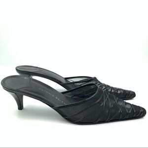 Antonio Melani mules Bridget 8.5 black leather